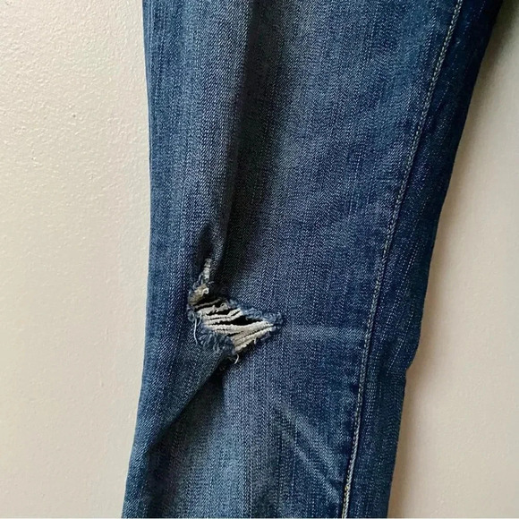 Treasure & Bond Skinny Jeans 27 Medium Blue Wash Distressed Stretch Denim - Picture 4 of 13